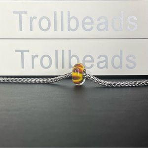 Trollbeads Retired Red Shadow Bead- 61310